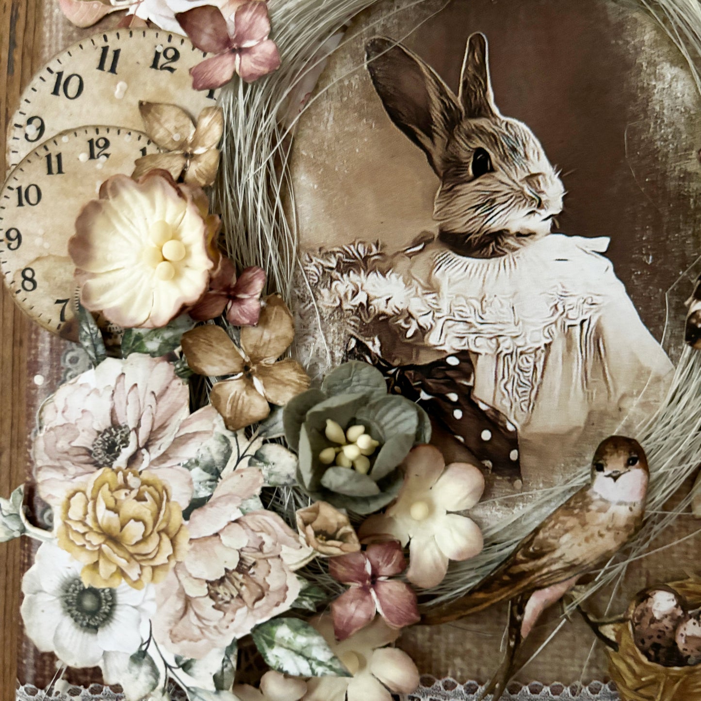 Mixed Media Canvas - Easter Bunny