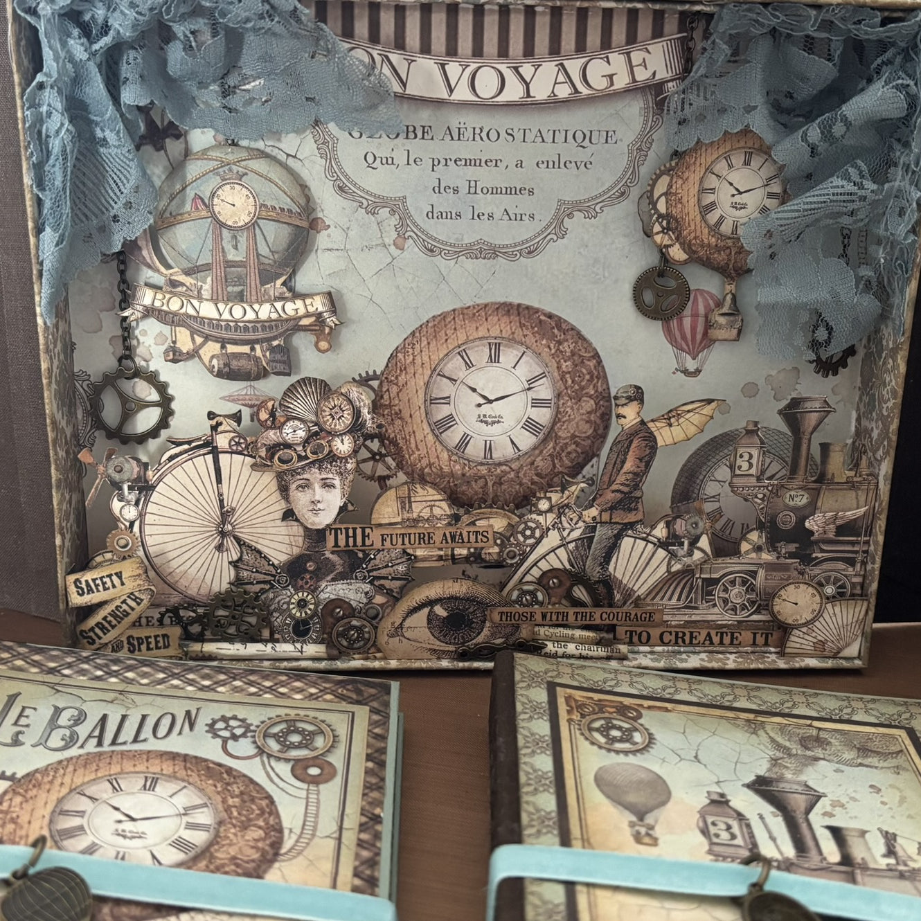 Steampunk Shadow Box Voyages Fantastiques