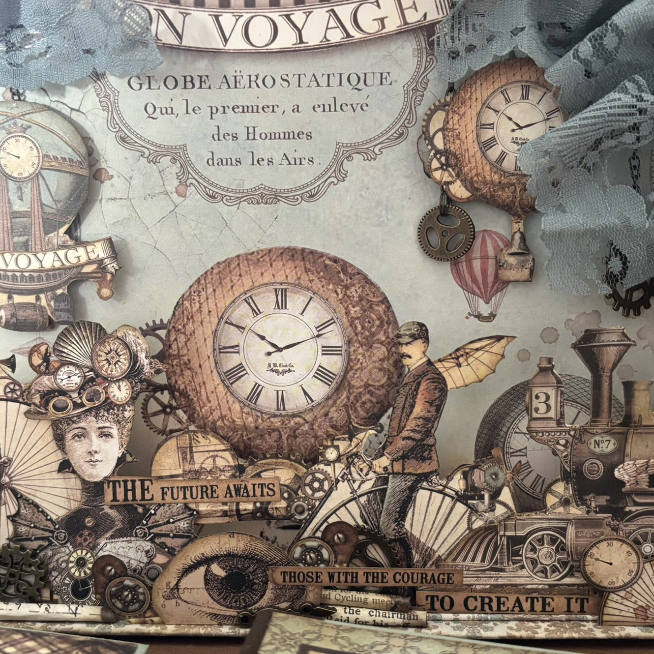Steampunk Shadow Box Voyages Fantastiques