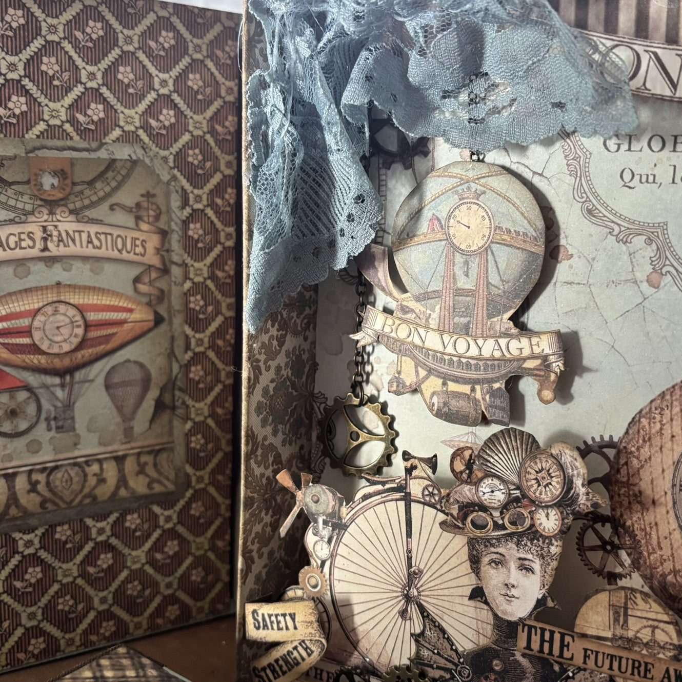 Steampunk Shadow Box Voyages Fantastiques