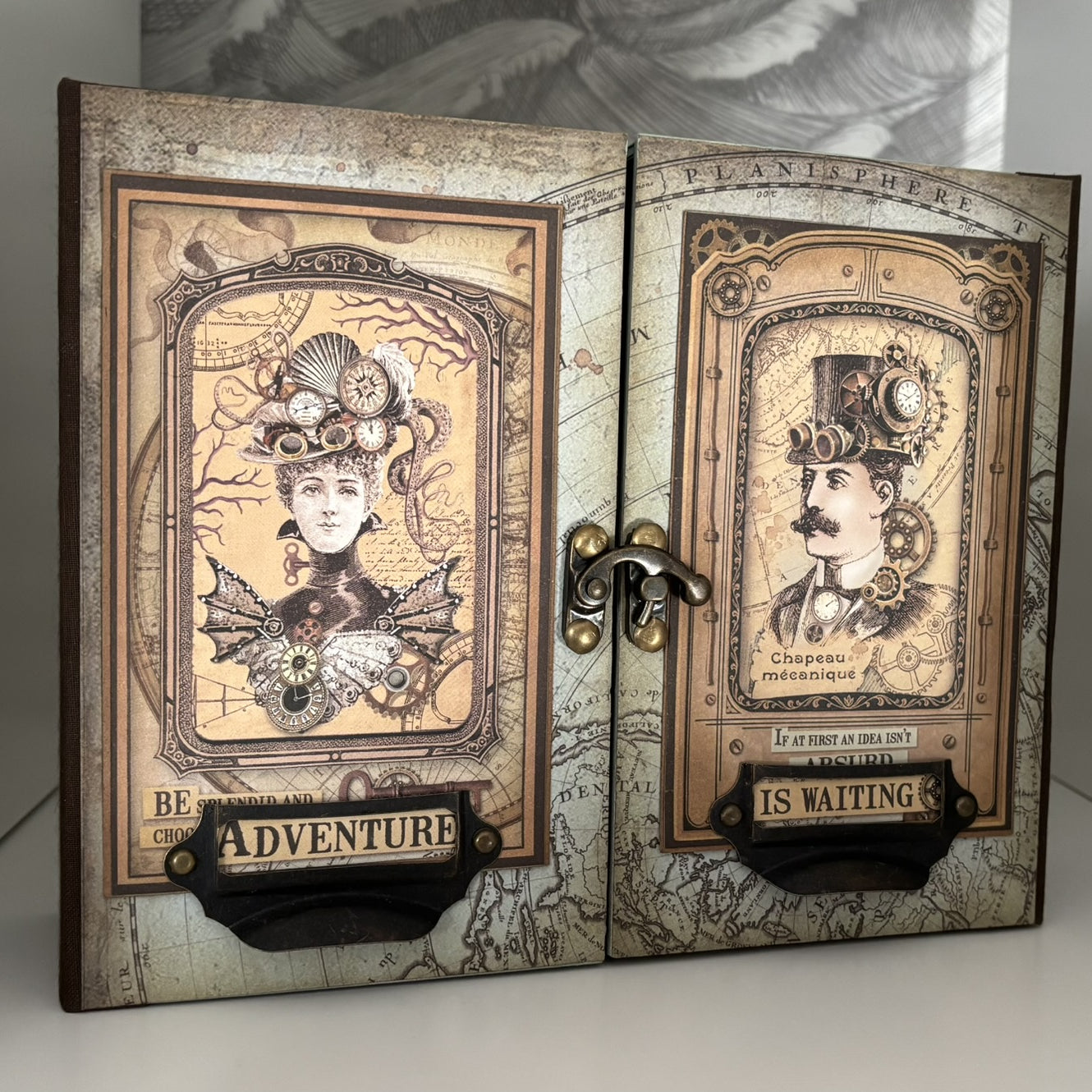 Steampunk Shadow Box Voyages Fantastiques